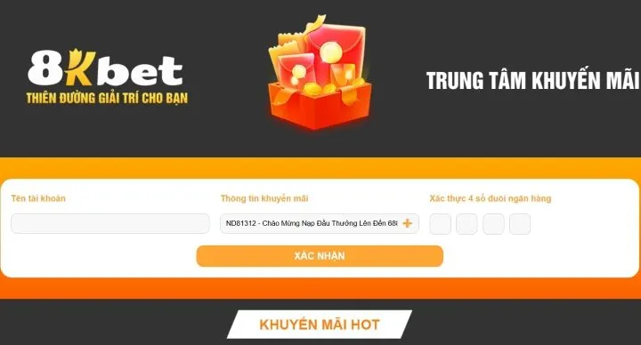 Cách nhận khuyến mãi thành viên mới 8KBET