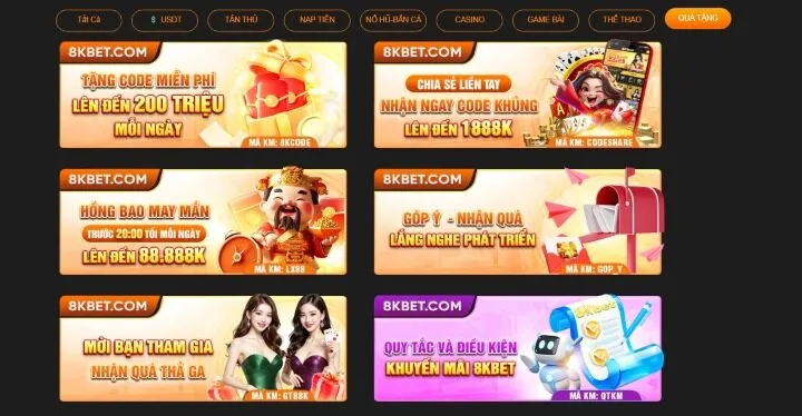 Khuyến mãi 8KBET có gì?